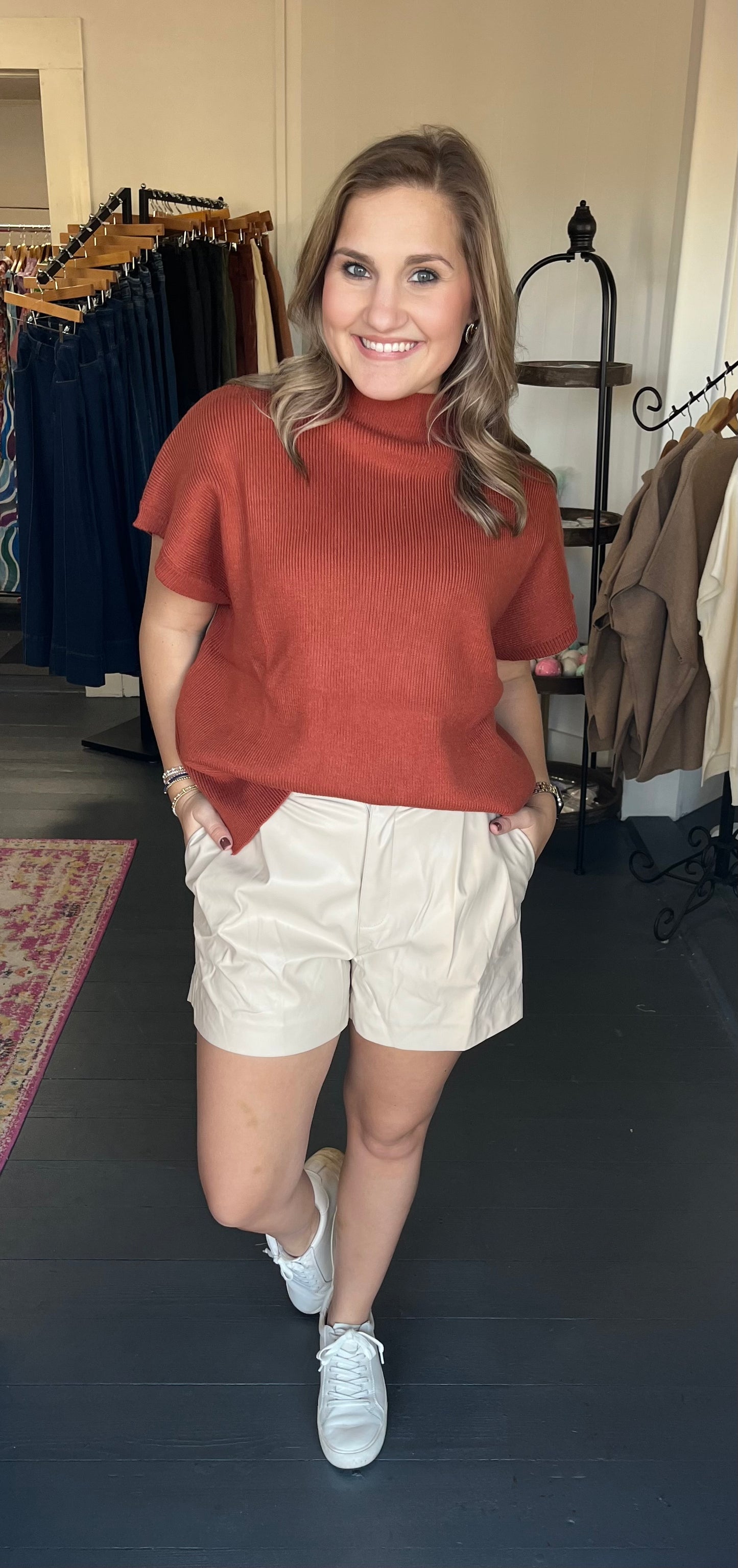 The Brooklyn Faux Leather Shorts