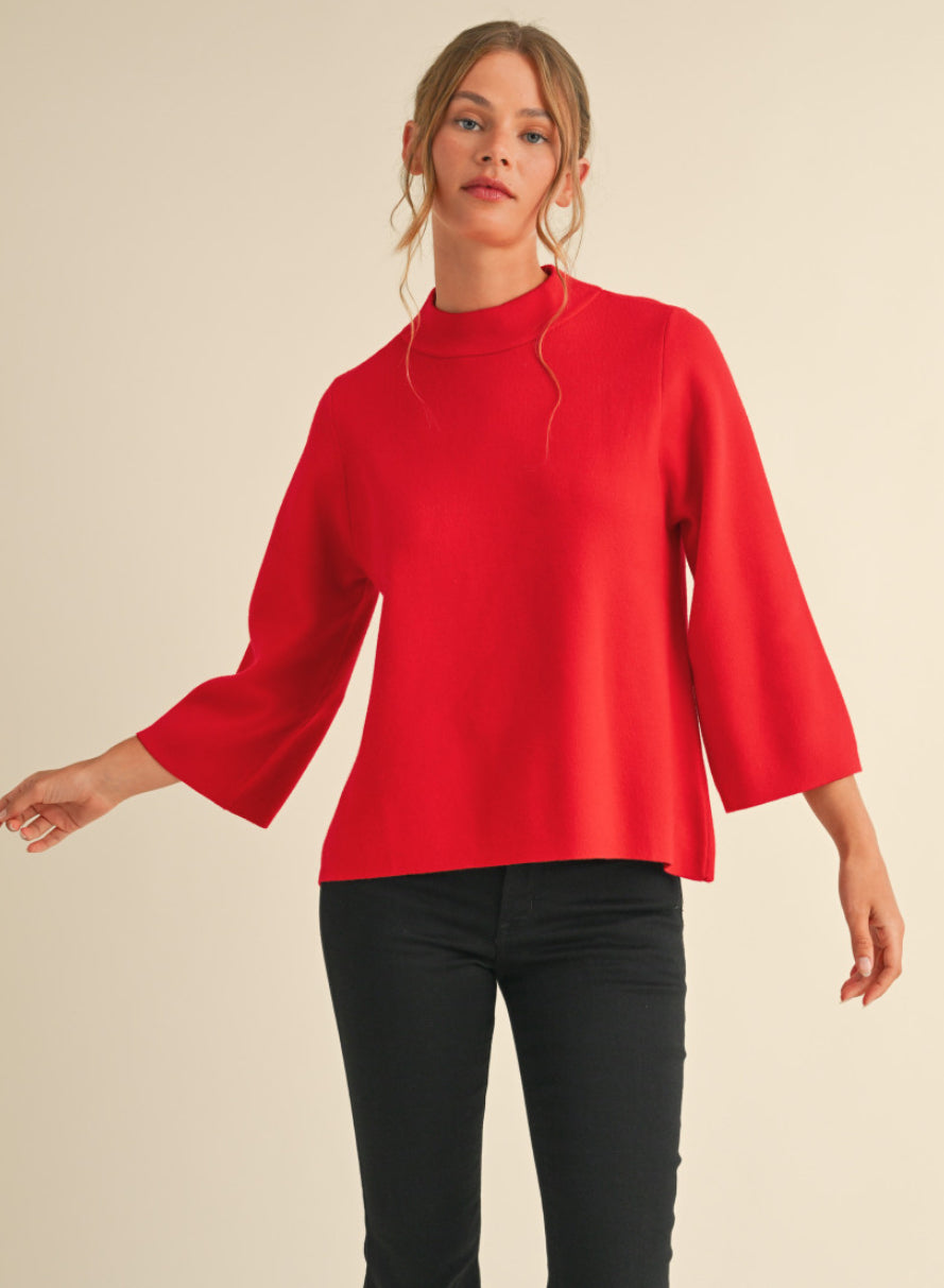The Becky Sweater in Red