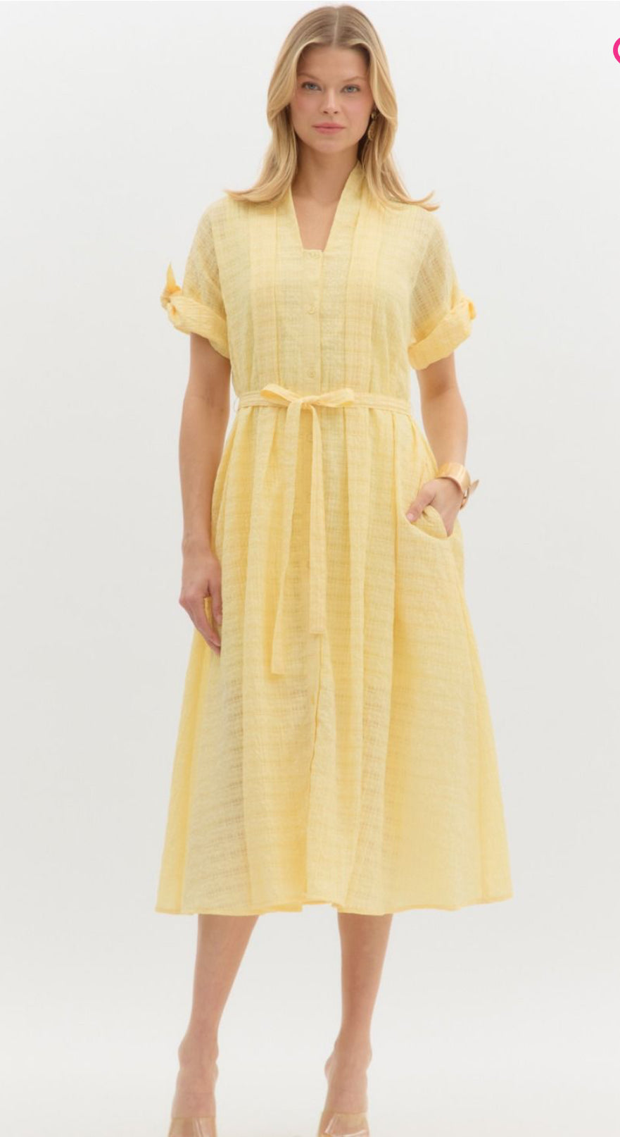 The Teresa Midi in Yellow