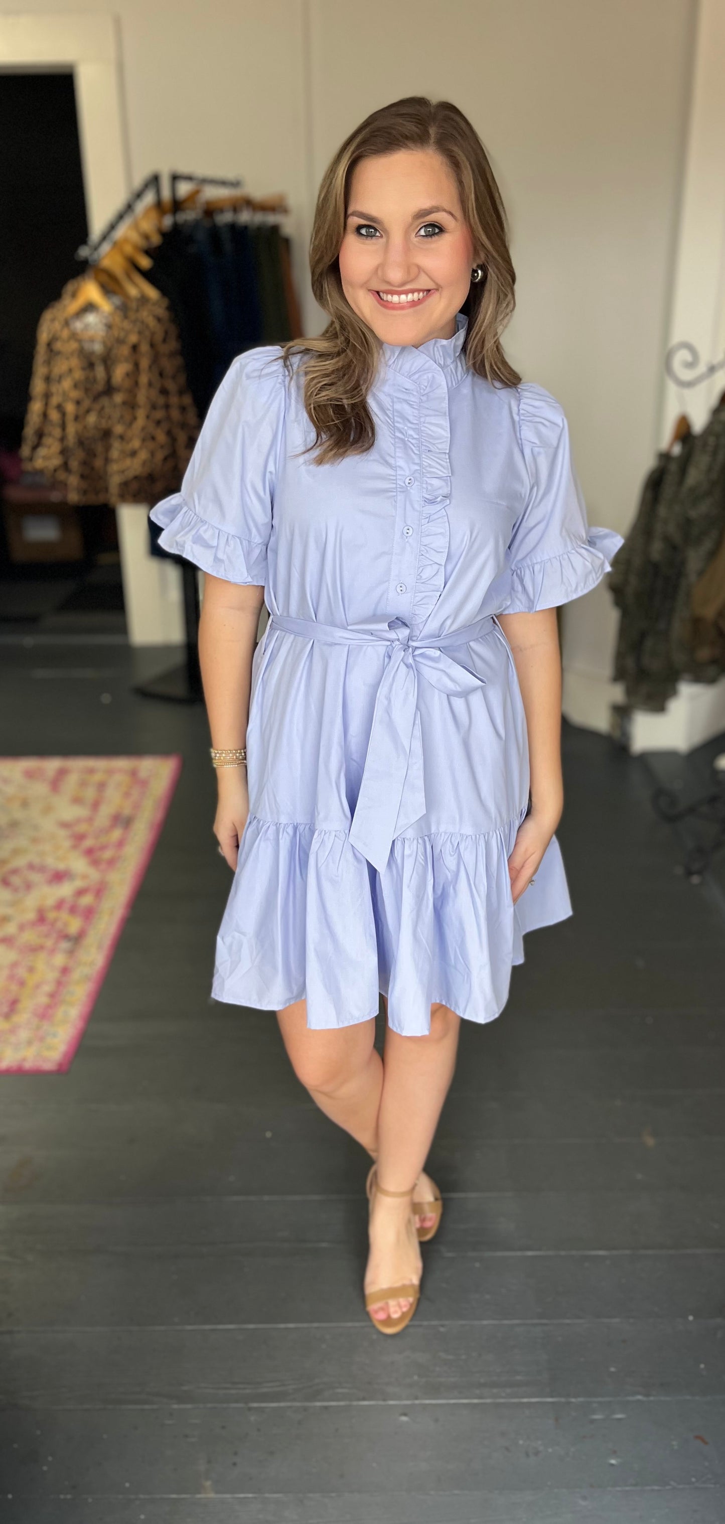 The Raegan Dress in Periwinkle
