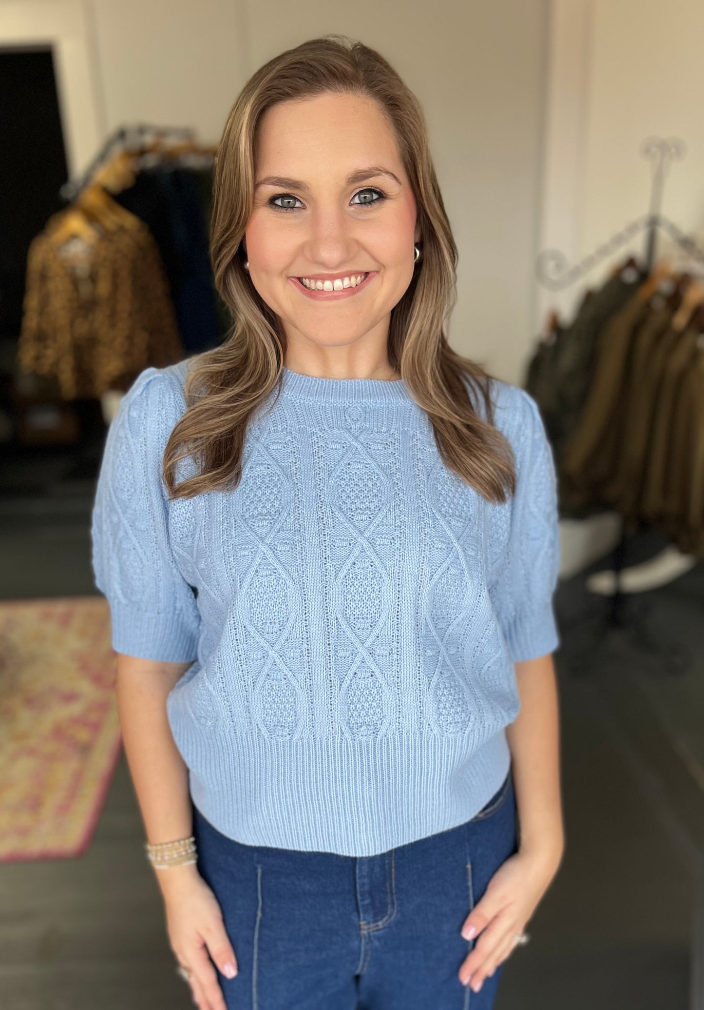 The Sally Sweater in Blue