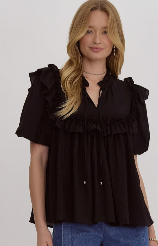 The Millie Blouse in Black