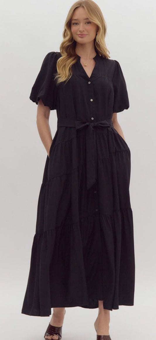 The Andrea Maxi in Black